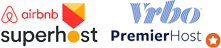 Airbnb Superhost & Vrbo Premier Host badges